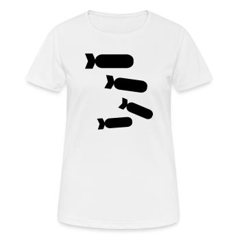 Bomben - Frauen T-Shirt atmungsaktiv - Weiß - Vorne - AI Model Female 172 dark (172cm)