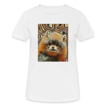 Bébés animaux mignons et moelleux - chien - T-shirt respirant Femme - blanc - Devant - AI Model Female 172 dark (172cm)