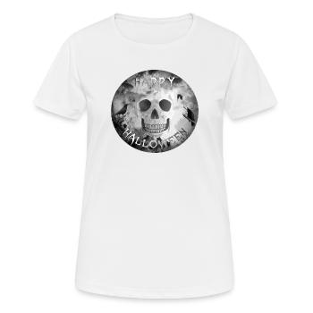 Halloween Skull Crows - T-shirt respirant Femme - blanc - Devant - AI Model Female 172 dark (172cm)