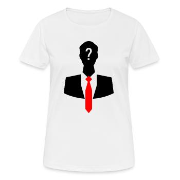 Unknown person with a tie and jacket - Women's Breathable T-Shirt - white - Front - AI Model Female 172 dark (172cm)