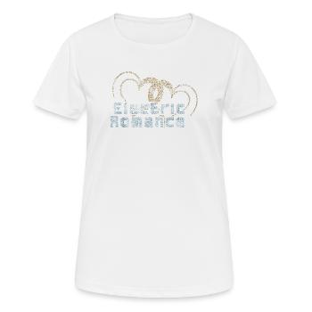 Pixelherzen: Elektrische Romanze - Frauen T-Shirt atmungsaktiv - Weiß - Vorne - AI Model Female 172 dark (172cm)