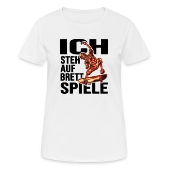 skate sk8 skateboarder halfpipe - Frauen T-Shirt atmungsaktiv - Weiß - Vorne - AI Model Female 172 dark (172cm)