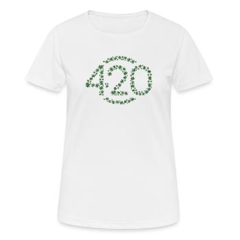 420 in Bloom - Women's Breathable T-Shirt - white - Front - AI Model Female 172 dark (172cm)