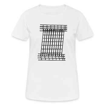 Strich Säule - Frauen T-Shirt atmungsaktiv - Weiß - Vorne - AI Model Female 172 dark (172cm)