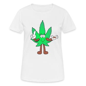 Der Bloom - Weed Cannabis Stoned Hanf Marihuana - Frauen T-Shirt atmungsaktiv - Weiß - Vorne - AI Model Female 172 dark (172cm)
