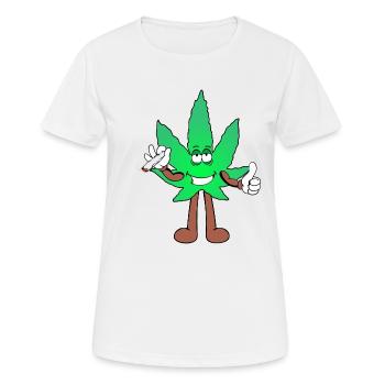 Der Bloom - Weed Cannabis Stoned Hanf Marihuana - Frauen T-Shirt atmungsaktiv - Weiß - Vorne - AI Model Female 172 dark (172cm)