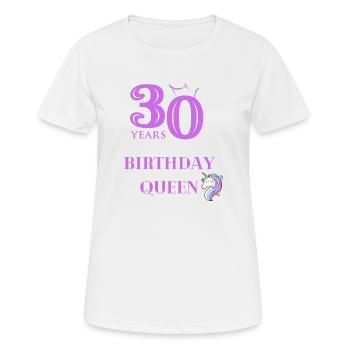 30 Geburtstag Frauen - Frauen T-Shirt atmungsaktiv - Weiß - Vorne - AI Model Female 172 dark (172cm)