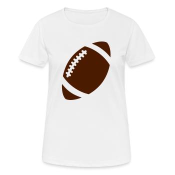 Rugby Ball - Women's Breathable T-Shirt - white - Front - AI Model Female 172 dark (172cm)