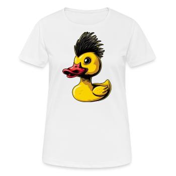 Gummientenpunk - Frauen T-Shirt atmungsaktiv - Weiß - Vorne - AI Model Female 172 dark (172cm)
