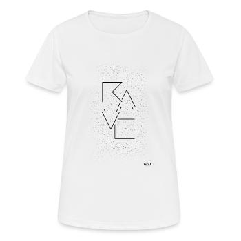 Rave - Frauen T-Shirt atmungsaktiv - Weiß - Vorne - AI Model Female 172 dark (172cm)