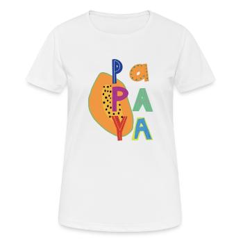 Papaya - Frauen T-Shirt atmungsaktiv - Weiß - Vorne - AI Model Female 172 dark (172cm)