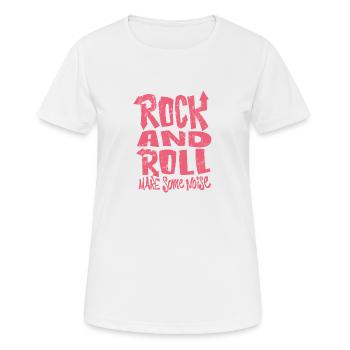 Rock and roll - Women's Breathable T-Shirt - white - Front - AI Model Female 172 dark (172cm)