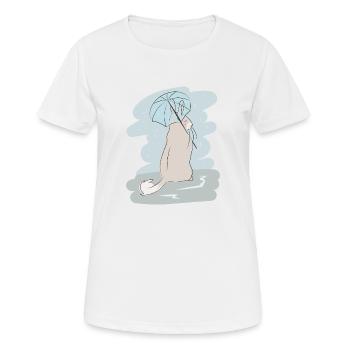 Design illustré avec Viscacha - T-shirt respirant Femme - blanc - Devant - AI Model Female 172 dark (172cm)