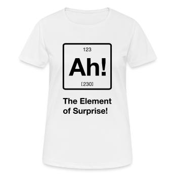 Ah! The Element of Surprise - Women's Breathable T-Shirt - white - Front - AI Model Female 172 dark (172cm)