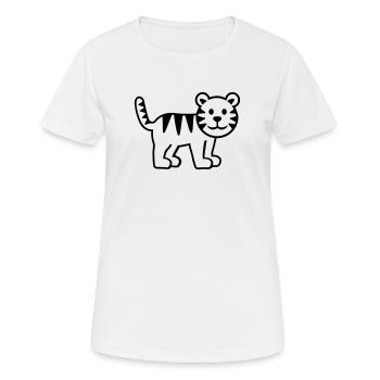 Tigre - T-shirt respirant Femme - blanc - Devant - AI Model Female 172 dark (172cm)