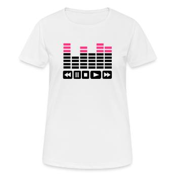 Equalizer Play - Frauen T-Shirt atmungsaktiv - Weiß - Vorne - AI Model Female 172 dark (172cm)