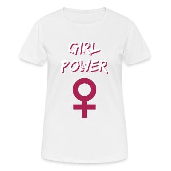 Girl power feminism - Women's Breathable T-Shirt - white - Front - AI Model Female 172 dark (172cm)