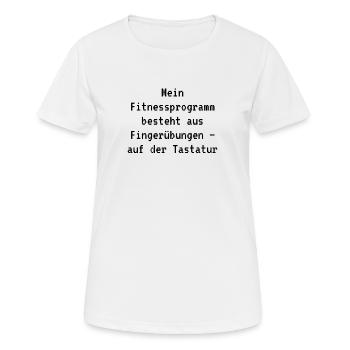 Typisch-Gamer - Frauen T-Shirt atmungsaktiv - Weiß - Vorne - AI Model Female 172 dark (172cm)