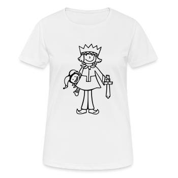 Prinz Prinzessin Harlekin Schwert - Frauen T-Shirt atmungsaktiv - Weiß - Vorne - AI Model Female 172 dark (172cm)