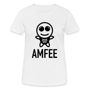 Amfee - Frauen T-Shirt atmungsaktiv - Weiß - Vorne - AI Model Female 172 dark (172cm)