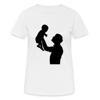 New Dad - T-shirt respirant Femme - blanc - Devant - AI Model Female 172 dark (172cm)