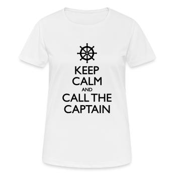Call the captain - T-shirt respirant Femme - blanc - Devant - AI Model Female 172 dark (172cm)