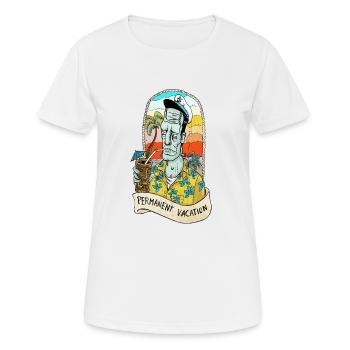 frank aloha - Frauen T-Shirt atmungsaktiv - Weiß - Vorne - AI Model Female 172 dark (172cm)