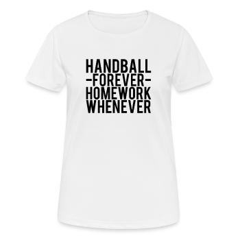 Handball - Frauen T-Shirt atmungsaktiv - Weiß - Vorne - AI Model Female 172 dark (172cm)