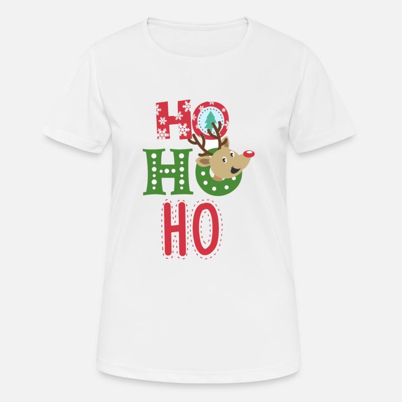 HOHOHO dear - Women's Breathable T-Shirt - white