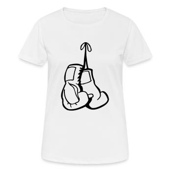 boxing gloves - box handschuhe - Frauen T-Shirt atmungsaktiv - Weiß - Vorne - AI Model Female 172 dark (172cm)