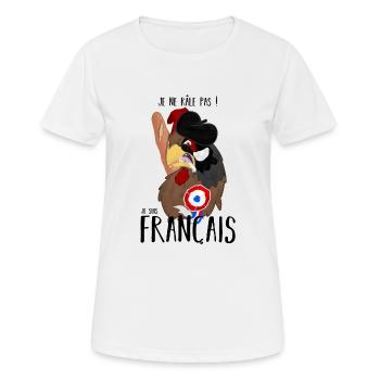 je suis français - T-shirt respirant Femme - blanc - Devant - AI Model Female 172 dark (172cm)