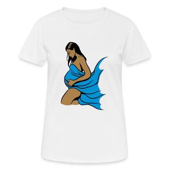 Pregnant romance - Women's Breathable T-Shirt - white - Front - AI Model Female 172 dark (172cm)