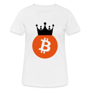 bitcoin - Women's Breathable T-Shirt - white - Front - AI Model Female 172 dark (172cm)
