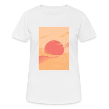 Coucher de soleil - T-shirt respirant Femme - blanc - Devant - AI Model Female 172 dark (172cm)