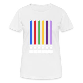 Sabre laser - T-shirt respirant Femme - blanc - Devant - AI Model Female 172 dark (172cm)