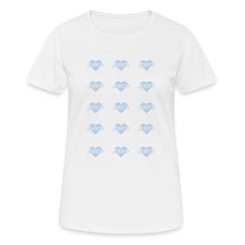 I LOVE ZÜRICH multi serenity blue - Women's Breathable T-Shirt - white - Front - AI Model Female 172 dark (172cm)