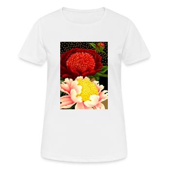 Fleurs de François - T-shirt respirant Femme - blanc - Devant - AI Model Female 172 dark (172cm)