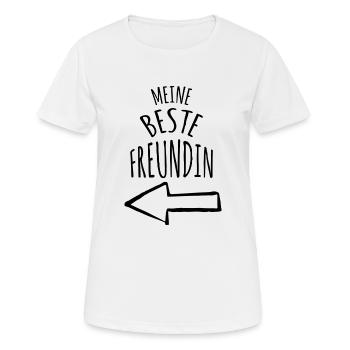 Meine Beste Freundin - Frauen T-Shirt atmungsaktiv - Weiß - Vorne - AI Model Female 172 dark (172cm)