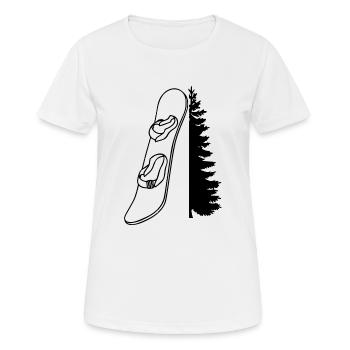 Snowboard Snowboarder - Frauen T-Shirt atmungsaktiv - Weiß - Vorne - AI Model Female 172 dark (172cm)
