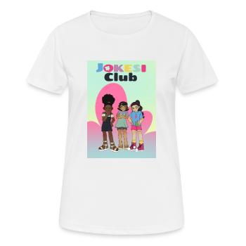 Jokesi Club - Frauen T-Shirt atmungsaktiv - Weiß - Vorne - AI Model Female 172 dark (172cm)