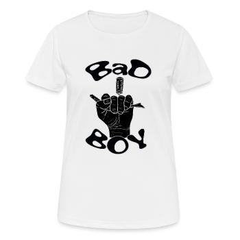 Bad boy with a black hand - Women's Breathable T-Shirt - white - Front - AI Model Female 172 dark (172cm)