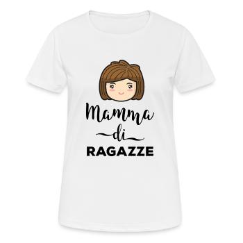 Maman de fille Mère Filles Fête des mères - T-shirt respirant Femme - blanc - Devant - AI Model Female 172 dark (172cm)