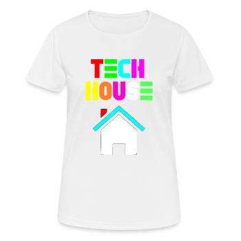maison de technologie 808 - T-shirt respirant Femme - blanc - Devant - AI Model Female 172 dark (172cm)