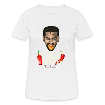 Chili T-Shirt Disant Coup de Soleil - T-shirt respirant Femme - blanc - Devant - AI Model Female 172 dark (172cm)