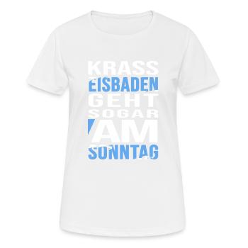 krasser eisbader eiskalt sonntag eisbaden kneipp - Frauen T-Shirt atmungsaktiv - Weiß - Vorne - AI Model Female 172 dark (172cm)