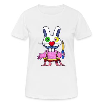 Menschen Hase - Frauen T-Shirt atmungsaktiv - Weiß - Vorne - AI Model Female 172 dark (172cm)
