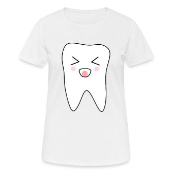 Dent Dents, Dents, Dentiste - T-shirt respirant Femme - blanc - Devant - AI Model Female 172 dark (172cm)