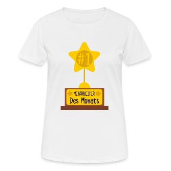Mitarbeiter des Monats - Frauen T-Shirt atmungsaktiv - Weiß - Vorne - AI Model Female 172 dark (172cm)