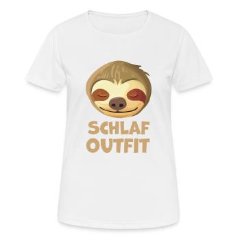 Schlafshirt Schlaf Faultier Schlafen Schlaf Shirt - Frauen T-Shirt atmungsaktiv - Weiß - Vorne - AI Model Female 172 dark (172cm)
