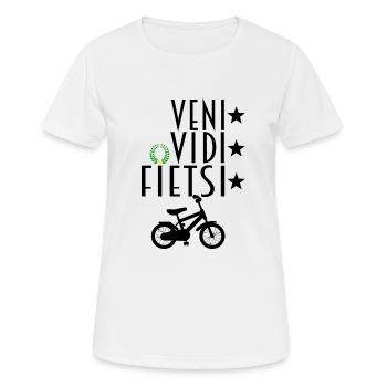 VENI VIDI ( FIETSI ) VICI - Frauen T-Shirt atmungsaktiv - Weiß - Vorne - AI Model Female 172 dark (172cm)
